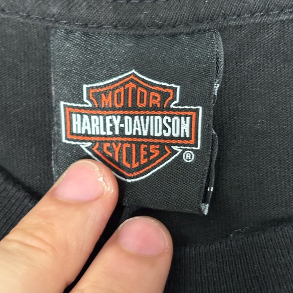 Harley-Davidson Mt. Pleasant MI T-Shirt Mens Black Biker Wings size medium - Picture 2 of 11